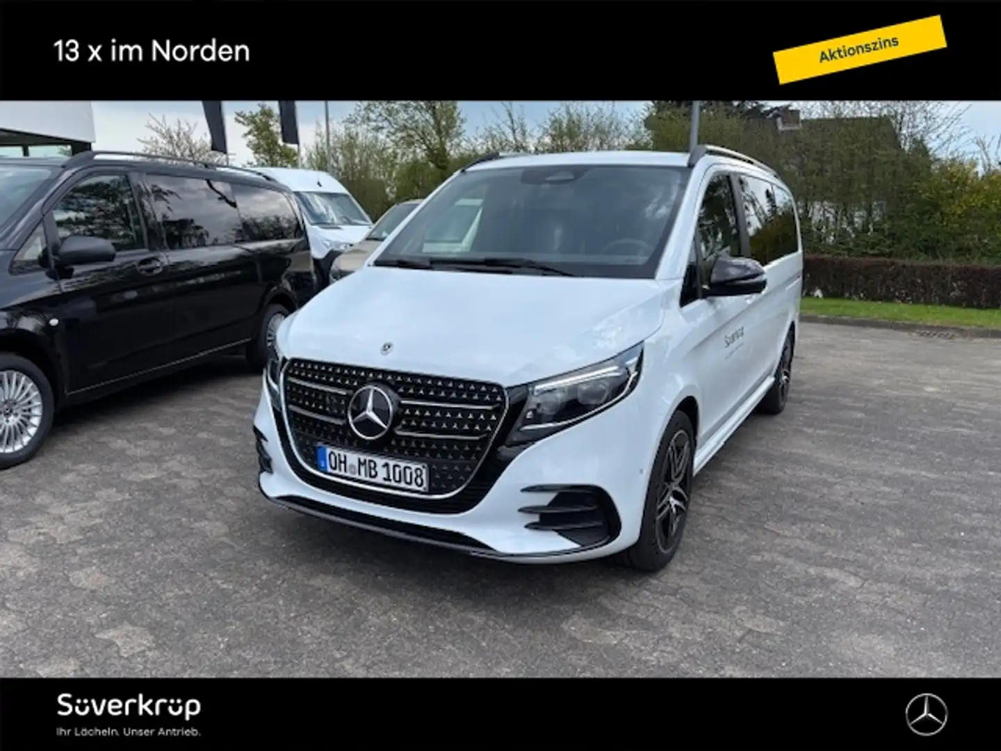 Mercedes-Benz V 220 lang AMG/NIGHT/PANO/SPUR/TWA/DISTRO/7 SITZE Weiß - 1