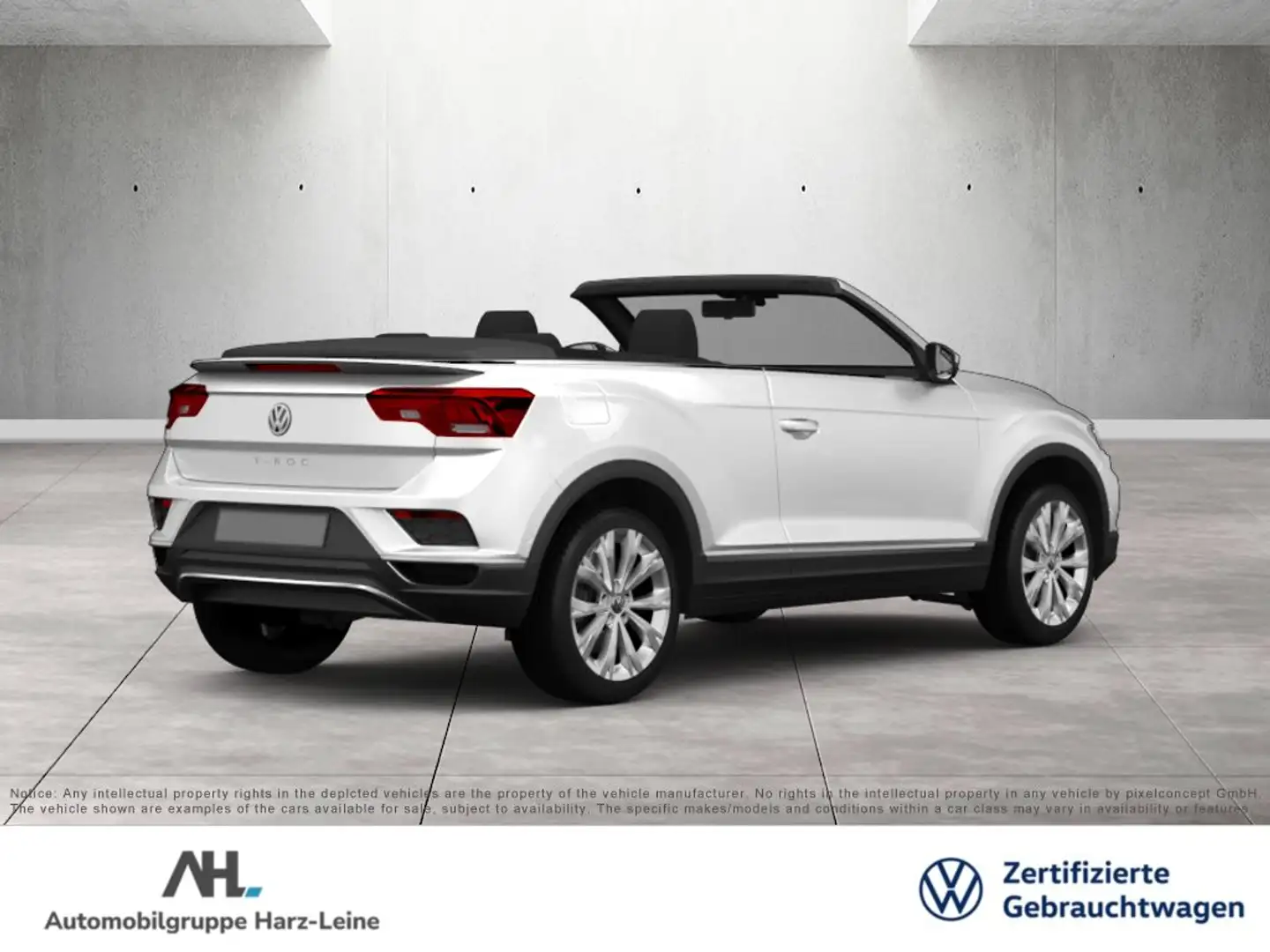 Volkswagen T-Roc Cabriolet 1.5 TSI R-Line DSG BlackStyle LED Navi A Weiß - 2