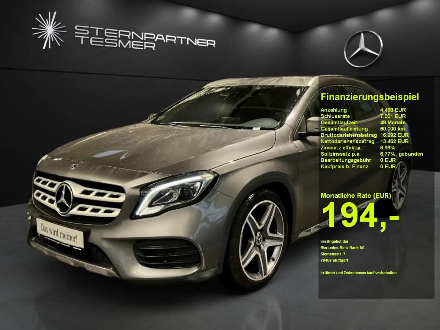Mercedes-Benz GLA 200 AMG+NAVI+LED+SITZHEIZUNG+KAMERA+AHK Grau - 1
