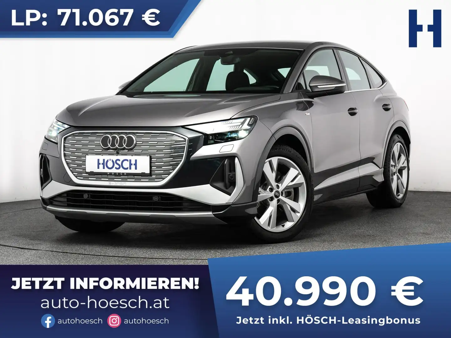 Audi Q4 e-tron 50 quattro S-LINE MATRIX ASSISTENZ -42% Grau - 1