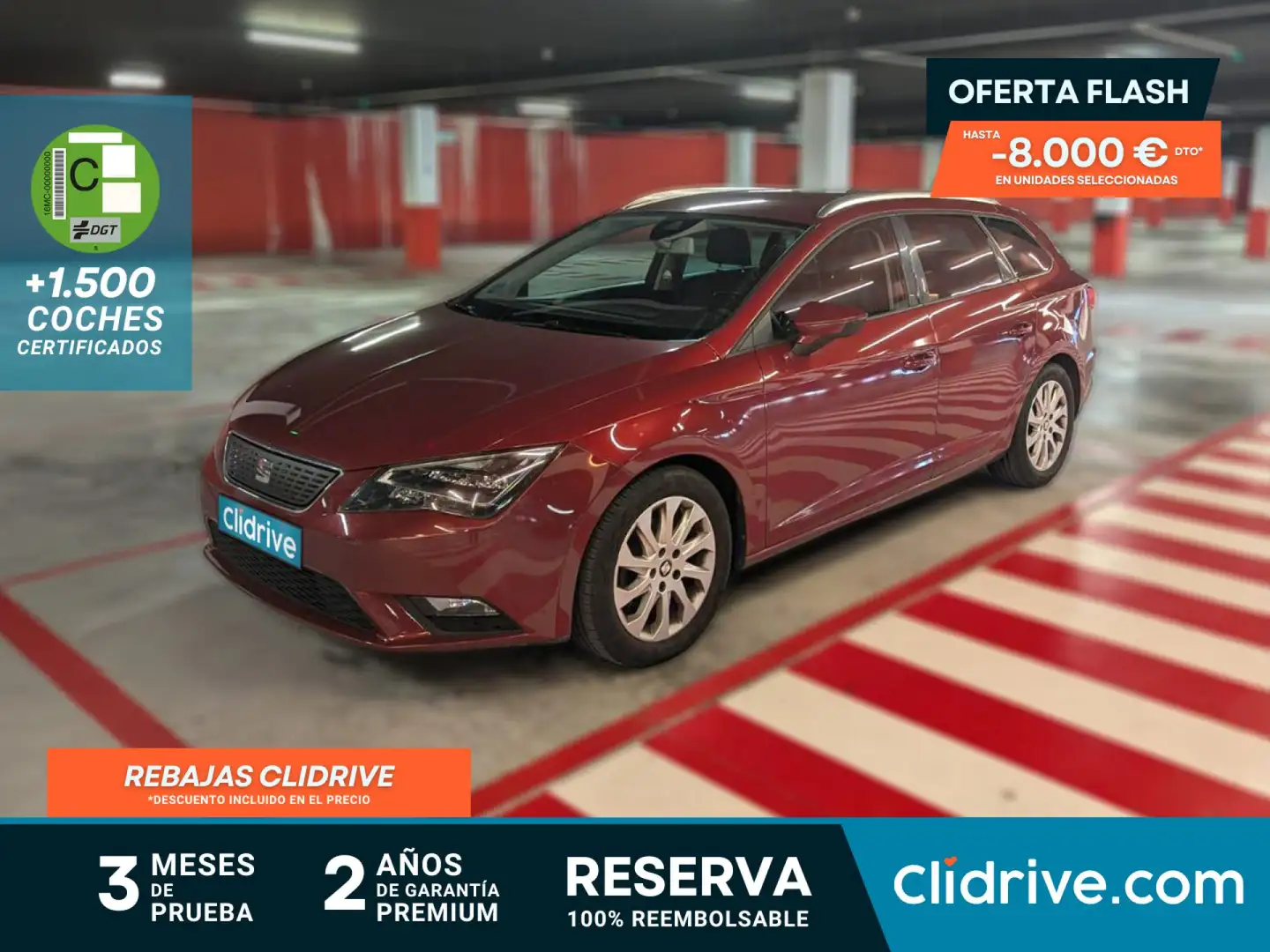 SEAT Leon ST 1.6TDI CR S&S Style Ecomotive 110 Rojo - 1