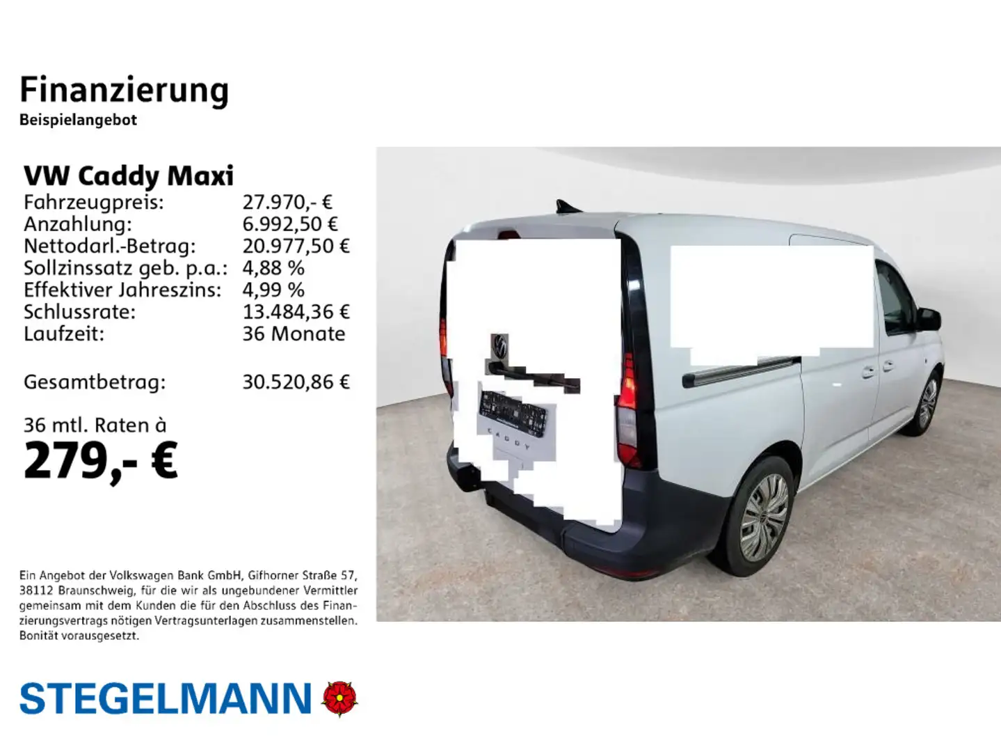 Volkswagen Caddy Kombi 2.0 TDI *Bruns-Rollstuhlrampe* Weiß - 2