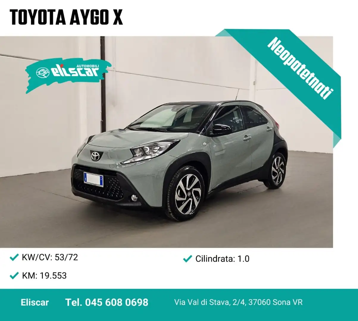 Toyota Aygo X 1.0 VVT-i 72 CV 5 porte Trend Grün - 1