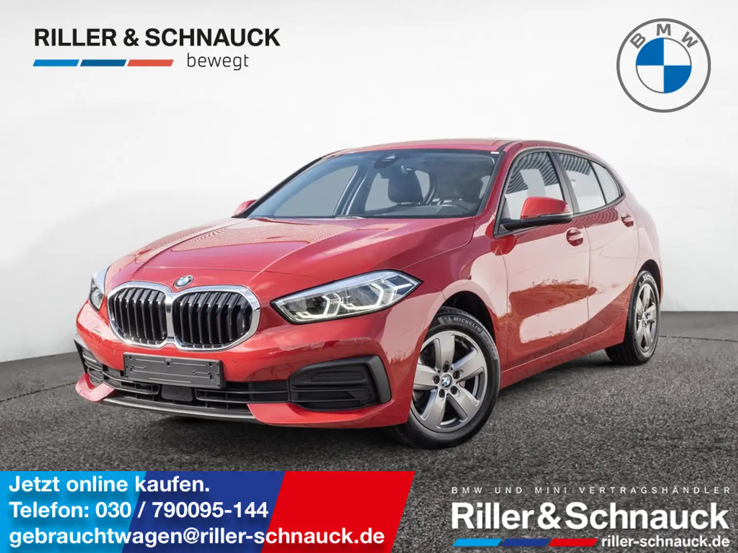 BMW 118 i Advantage LED+NAVI+SHZ+PDC+MEM+KLIMAAUT+ Rouge - 1