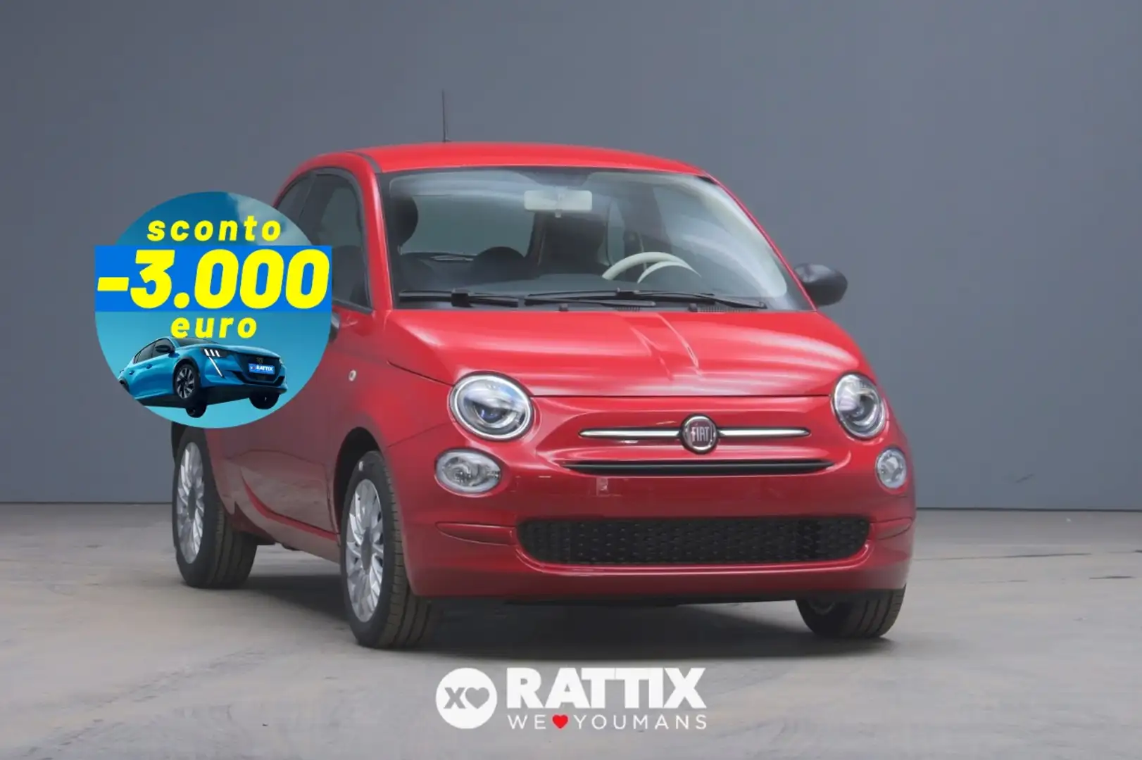 Fiat 500 1.0 Hybrid 70CV Rosso - 1