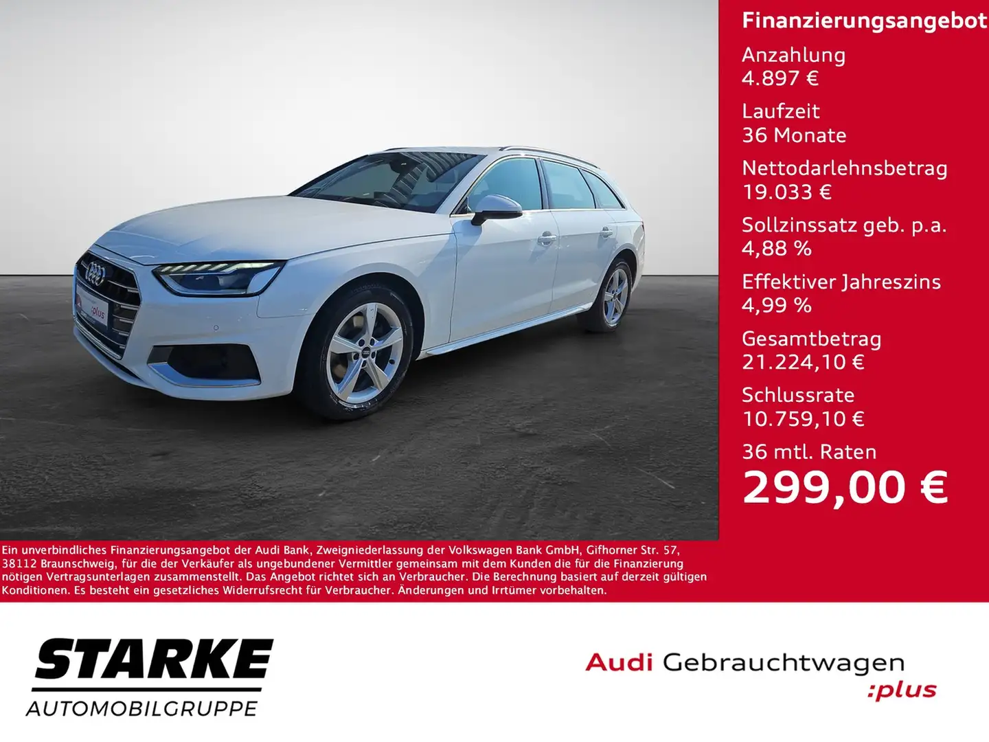 Audi A4 Avant 35 TDI S tronic advanced NaviPlus LED SHZ... Wit - 1