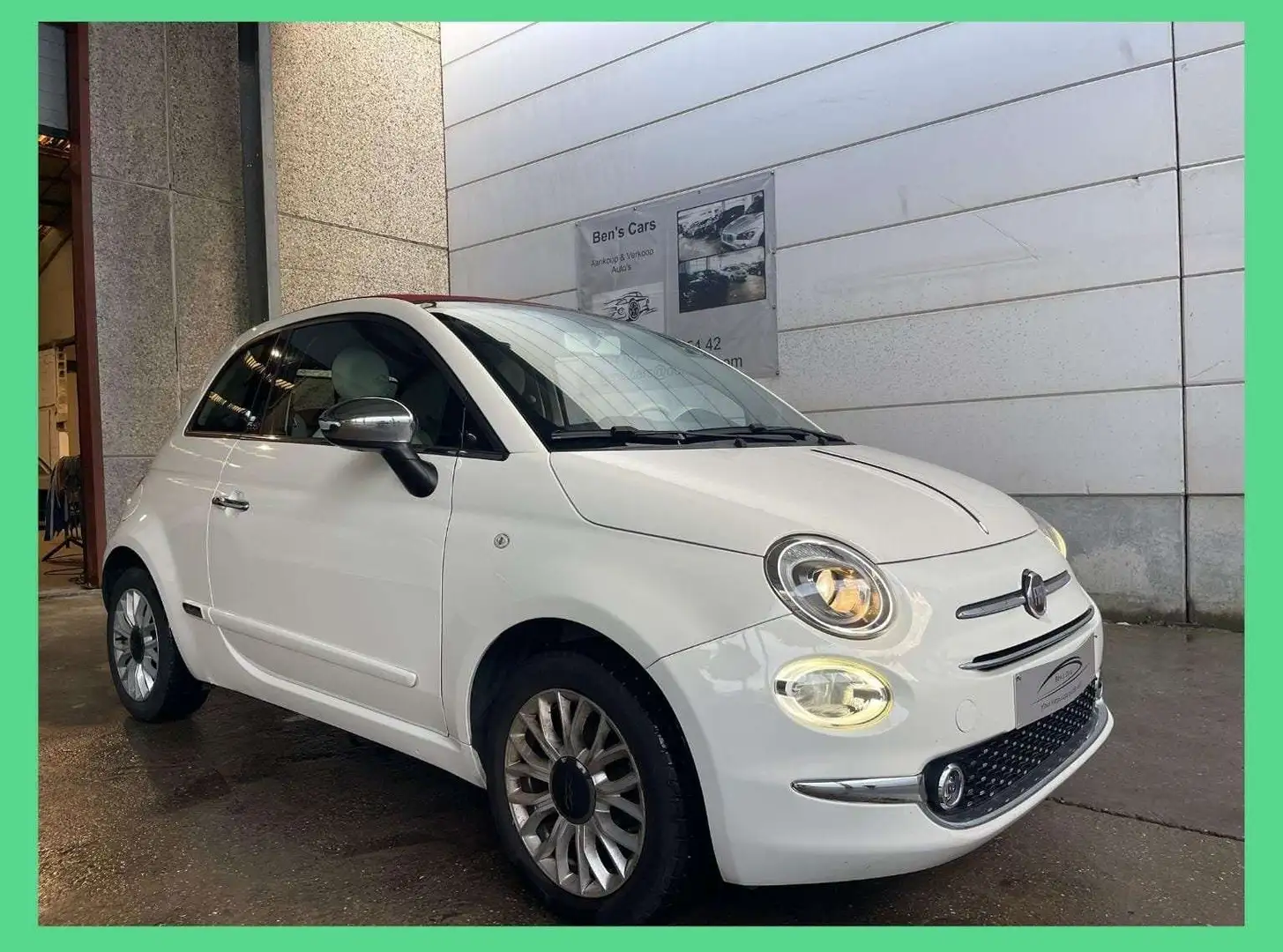Fiat 500C 1.2i Lounge Cabrio Uconnect/Airco/Cruise.Controle Blanc - 1