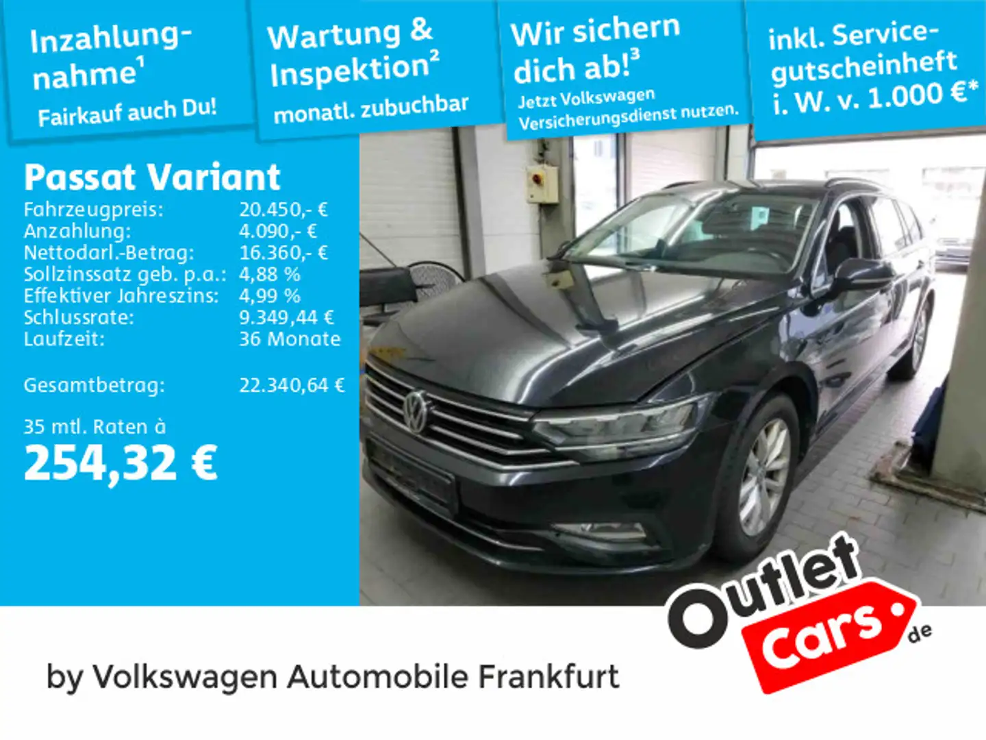 Volkswagen Passat Variant 2.0 TDI DSG Business Navi AHK LED Noir - 1