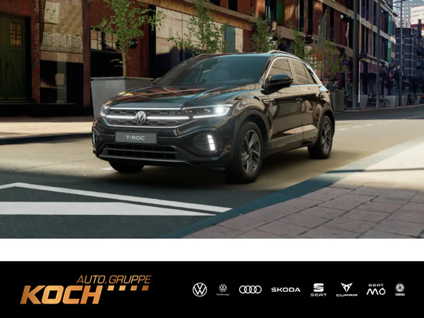 Volkswagen T-Roc R-Line 1.5 TSI OPF 150PS DSG|Navi|IQ.Light Schwarz - 1