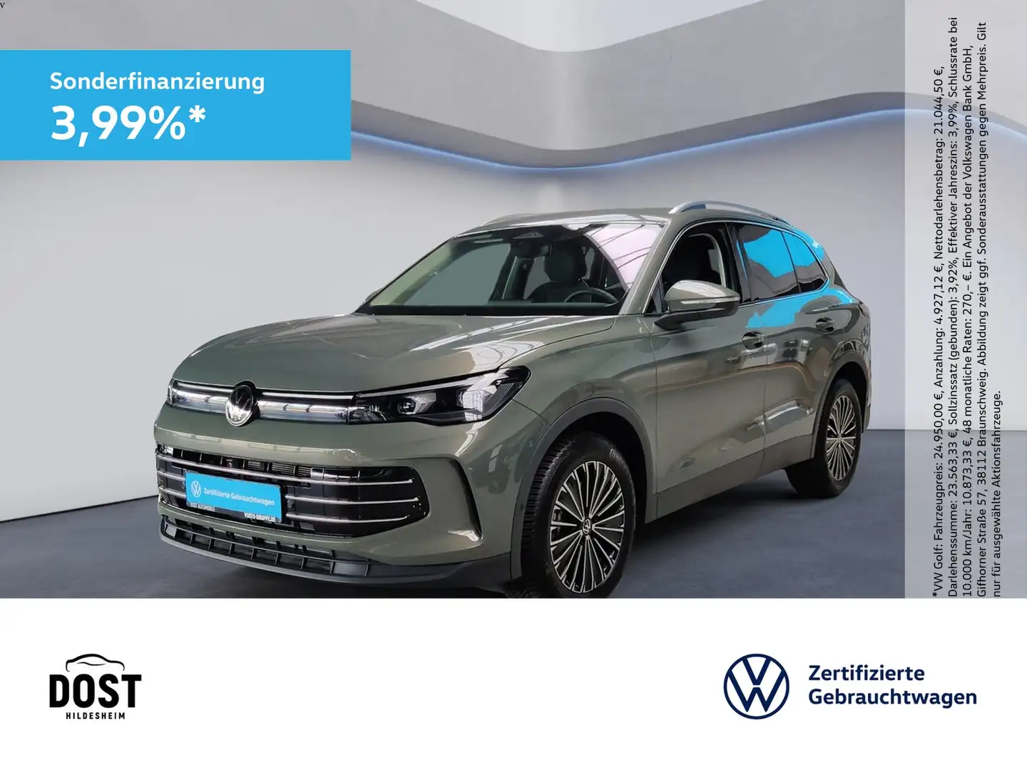 Volkswagen Tiguan Elegance 2.0 TDI DSG AHK+MATRIX LED+STHZG Grün - 1