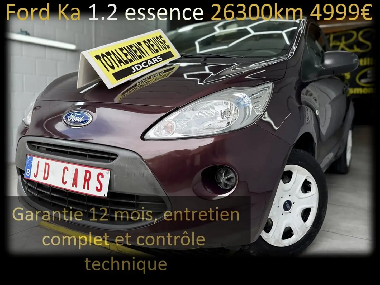 Ford Ka/Ka+ Ka 1.2 i 26300KM‼️GARANTIE 1 AN CTOK‼️ Mauve - 1