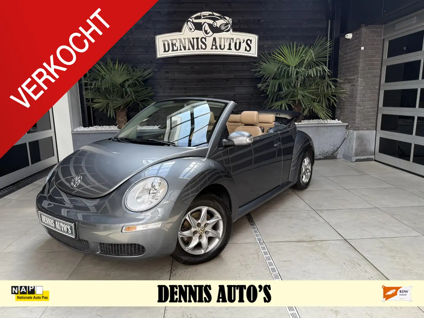 Volkswagen New Beetle Cabriolet 1.6 Highline cabriolet elektrisch dak! Grijs - 1