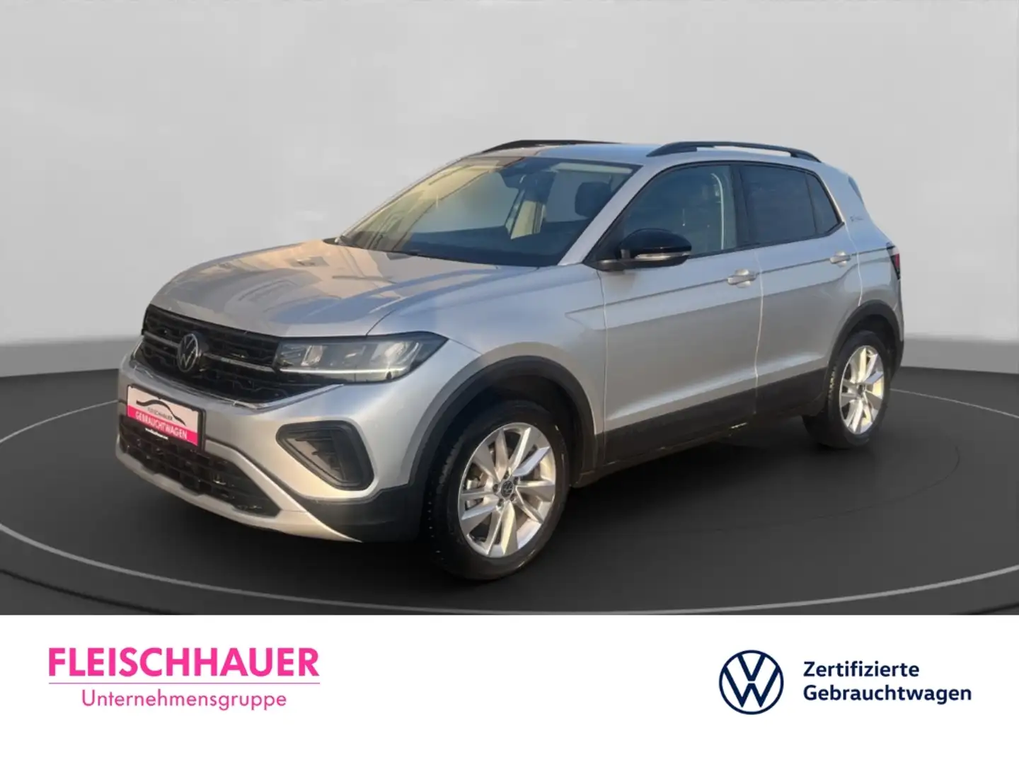 Volkswagen T-Cross 1.0 TSI Life GOAL Navi LED Sitzhz App-Connect Silber - 1
