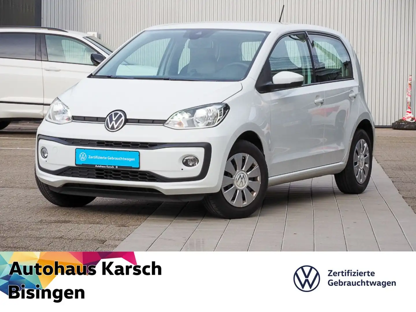 Volkswagen up! 1.0 Basis KLIMA, SH, ZV Bluetooth el. Fenster Weiß - 1