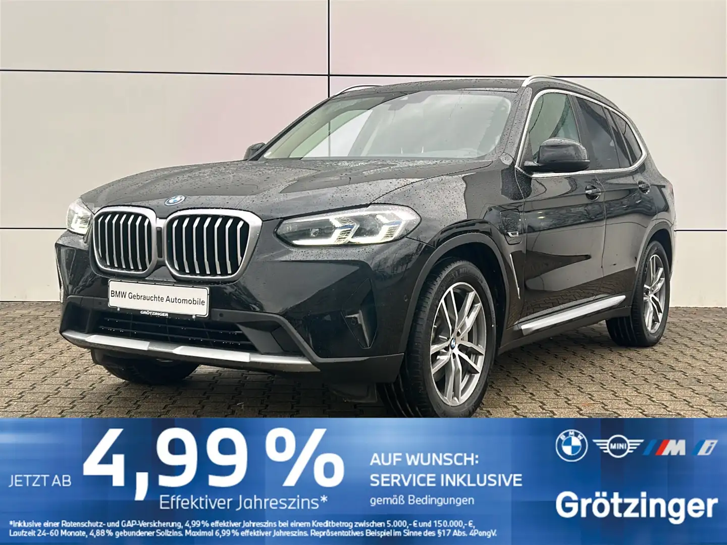 BMW X3 xDrive30e Laser+HUD+AHK+SHZ+LiveCockpit Noir - 1