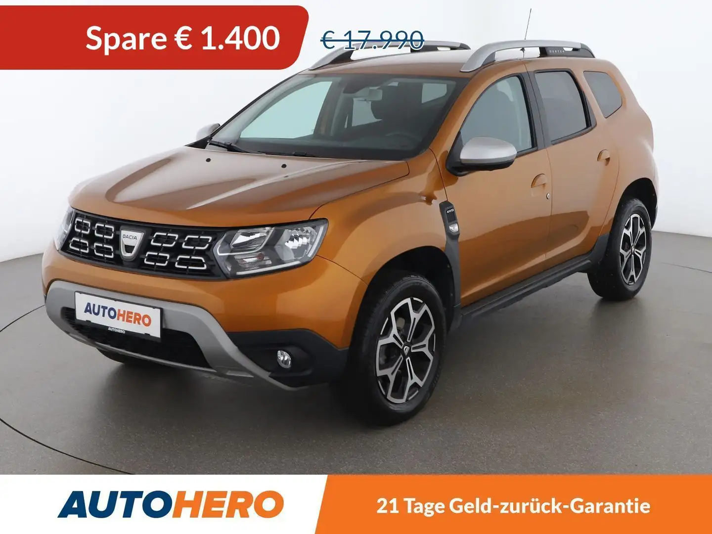 Dacia Duster 1.2 TCe Prestige 4x4 *360°CAM*NAVI*CAM*SHZ*TEMPO* Orange - 1
