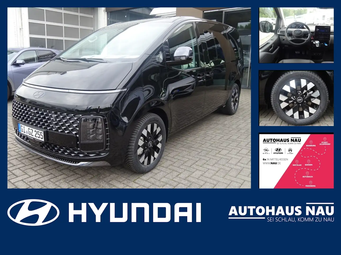 Hyundai STARIA 1.6 T-GDI 2WD Signature ACC+LED+Navi+SHZ Noir - 1