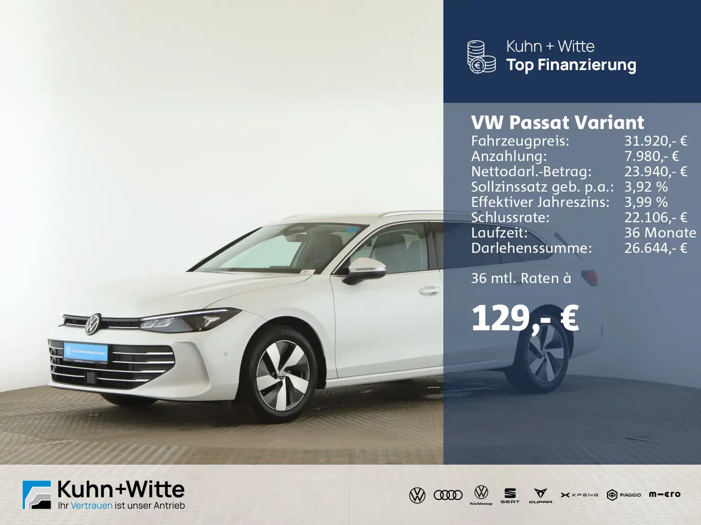 Volkswagen Passat Variant 1.5 TSI Business *AHK*RFK*IQ.Driv Weiß - 1