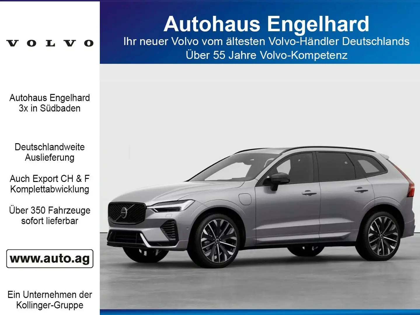 Volvo XC60 T8 ULTRA DARK HYBRID MY26 Argent - 1