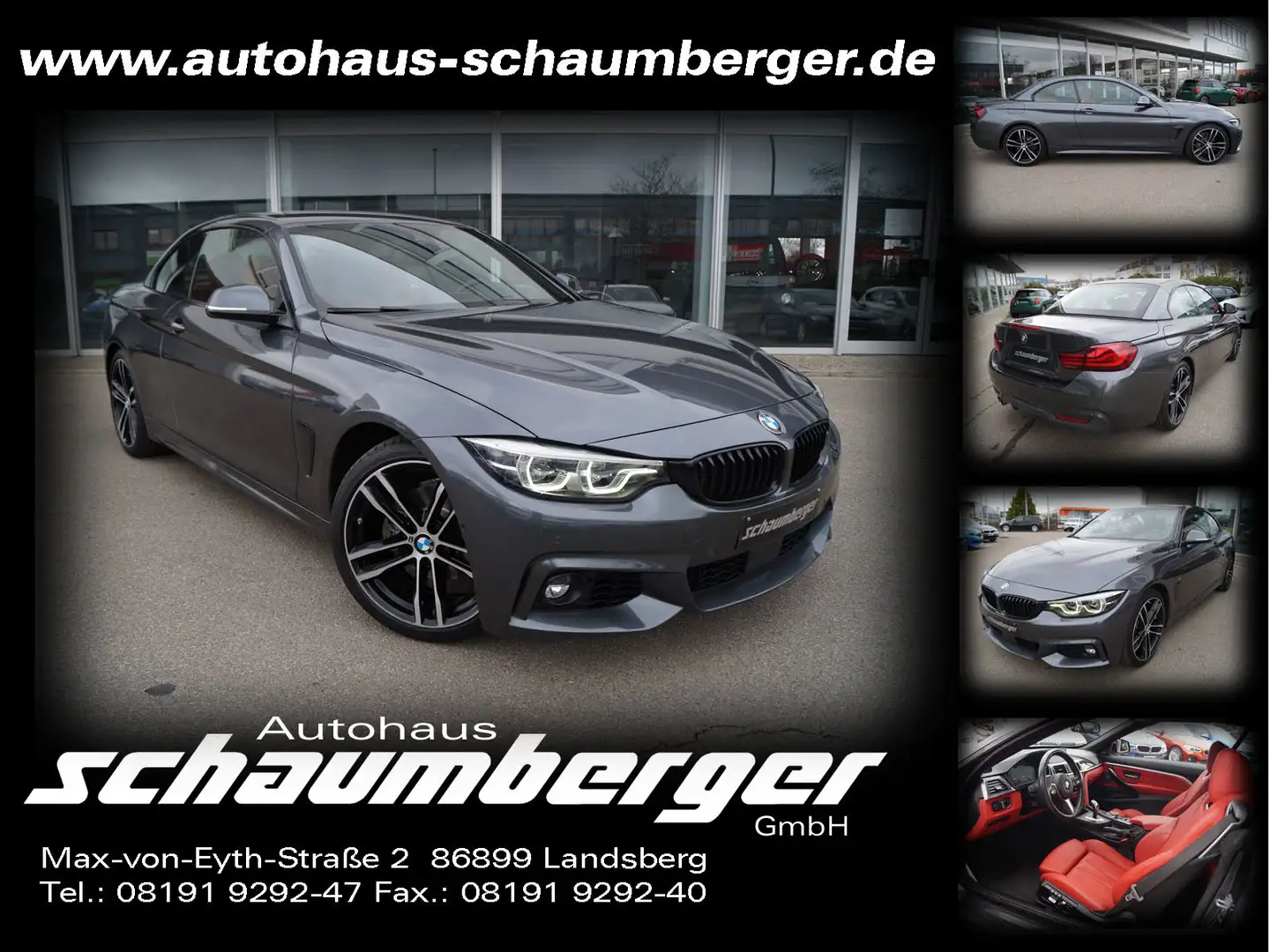 BMW 420 420d Aut. Cabrio M Sport *Navi*Leder*Nackenhzg. Grau - 1