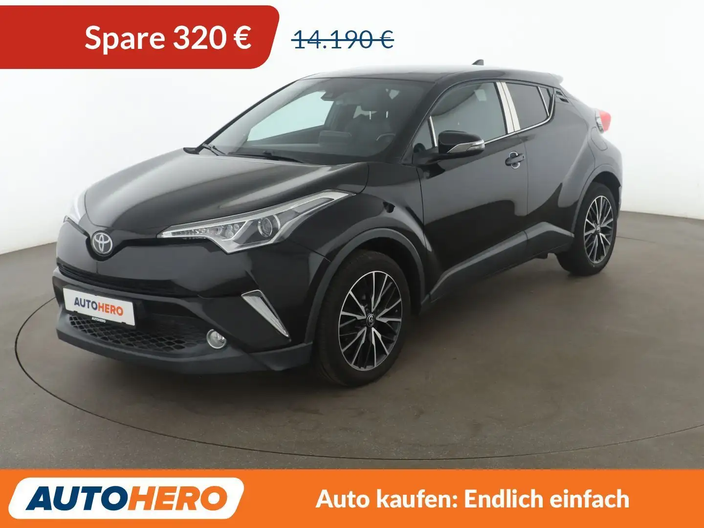 Toyota C-HR 1.2 Turbo Lounge *NAVI*TEMPO*CAM*SHZ*PDC*LEDER* Czarny - 1
