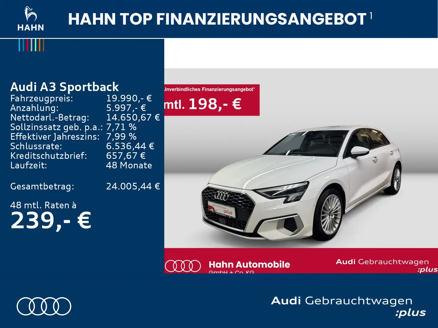 Audi A3 30 TDI advanced Carplay Fahrschule Weiß - 2