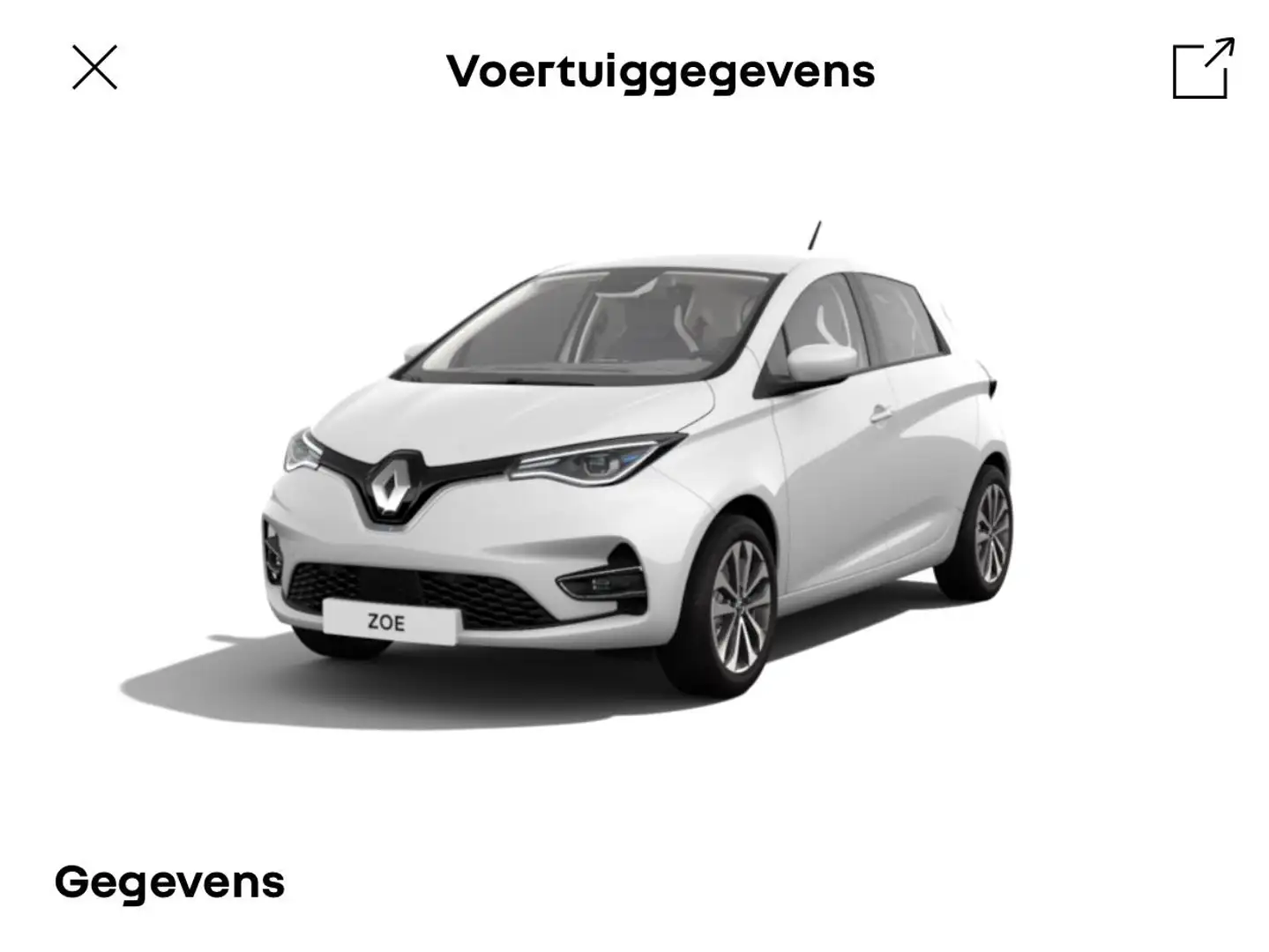 Renault ZOE ZOE (batterijlease) ZE50 R135 ZEN + carsharing Wit - 1