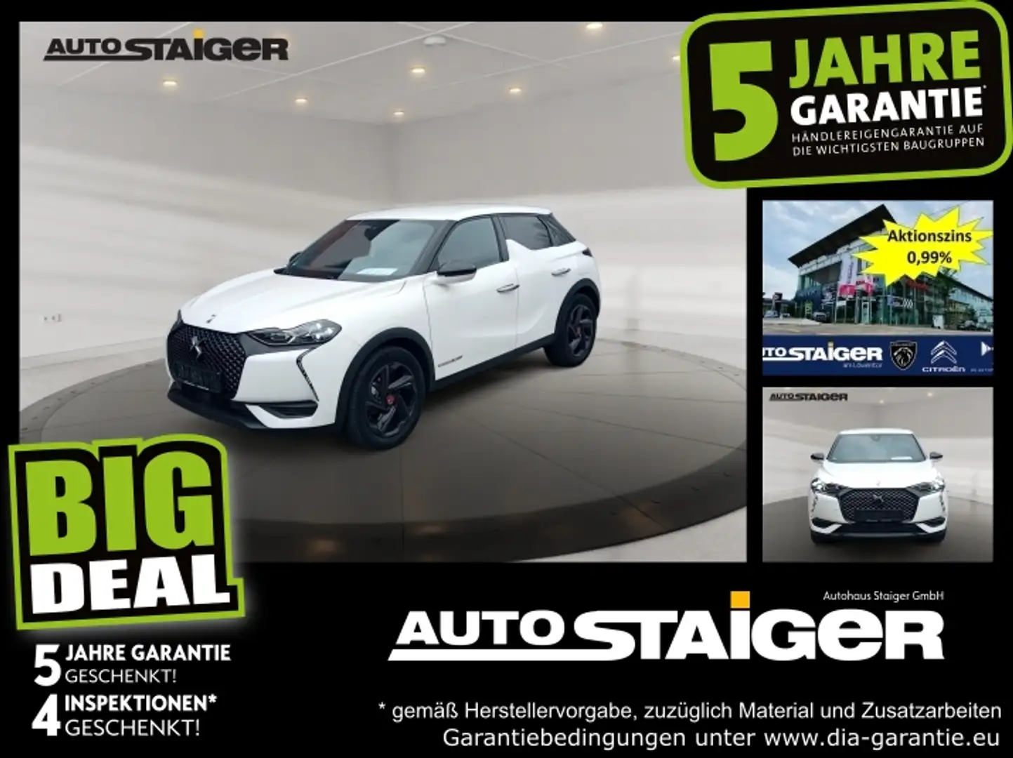 DS Automobiles DS 3 Crossback DS3 Crossback E-Tense Performance Line + Navi Weiß - 1