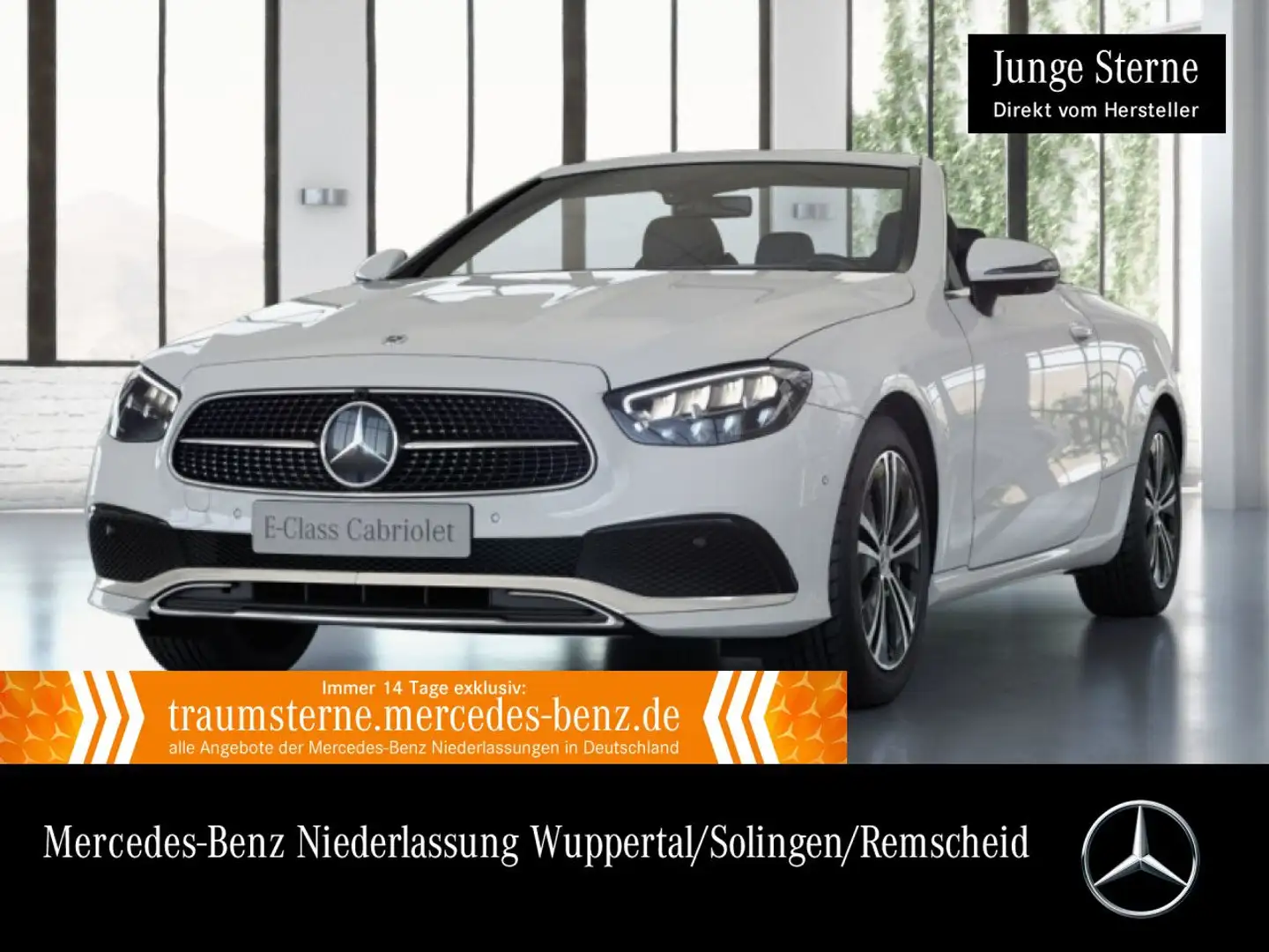 Mercedes-Benz E 400 d Cabrio 4M AVANTG+360+AHK+LED+STHZG+FAHRASS Weiß - 1