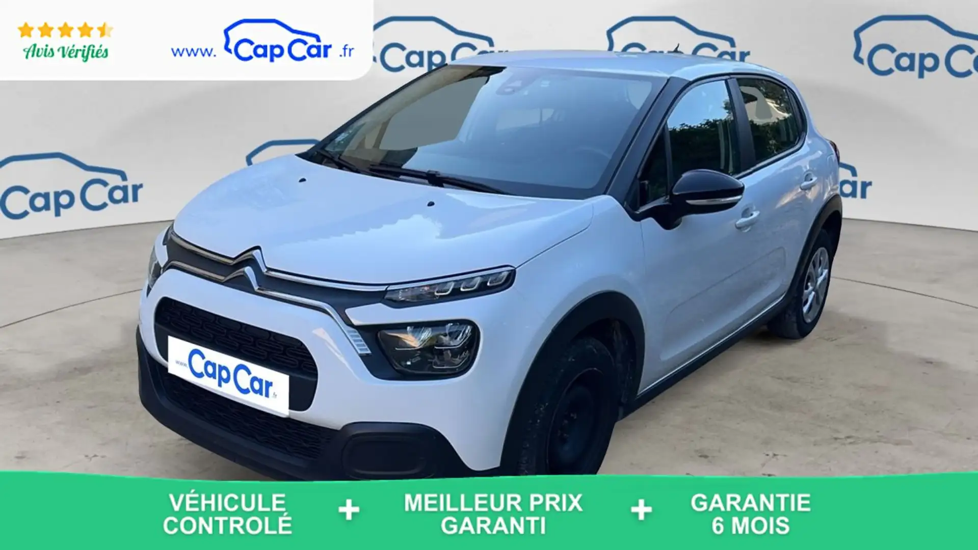 Citroen C3 III 1.2 Puretech 83 Feel - Entretien constructeur Blanc - 1