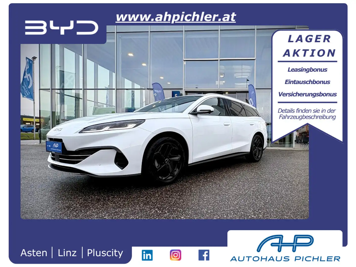 BYD Seal 6 DM-i Touring Comfort PHEV 19kWh 212PS LEASING A... Weiß - 1