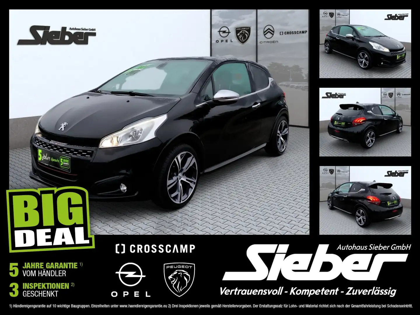 Peugeot 208 16V THP GTi Kamera Sitzheizung Tempomat Černá - 1