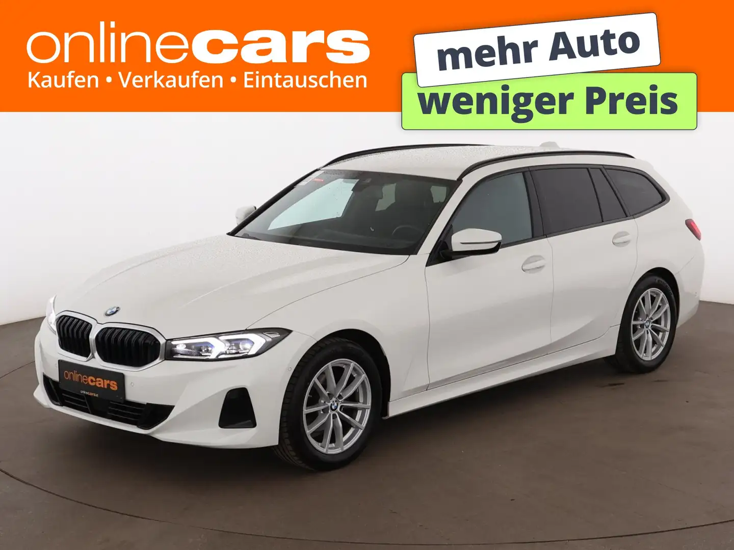 BMW 318 d Touring Aut LED AHK RADAR LEDER NAVI SITZHZG Weiß - 1
