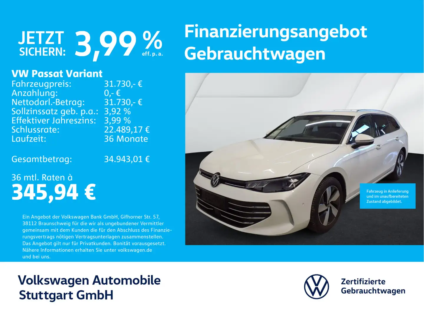 Volkswagen Passat Variant Business 1.5 TSI DSG Navi Kamera Weiß - 1
