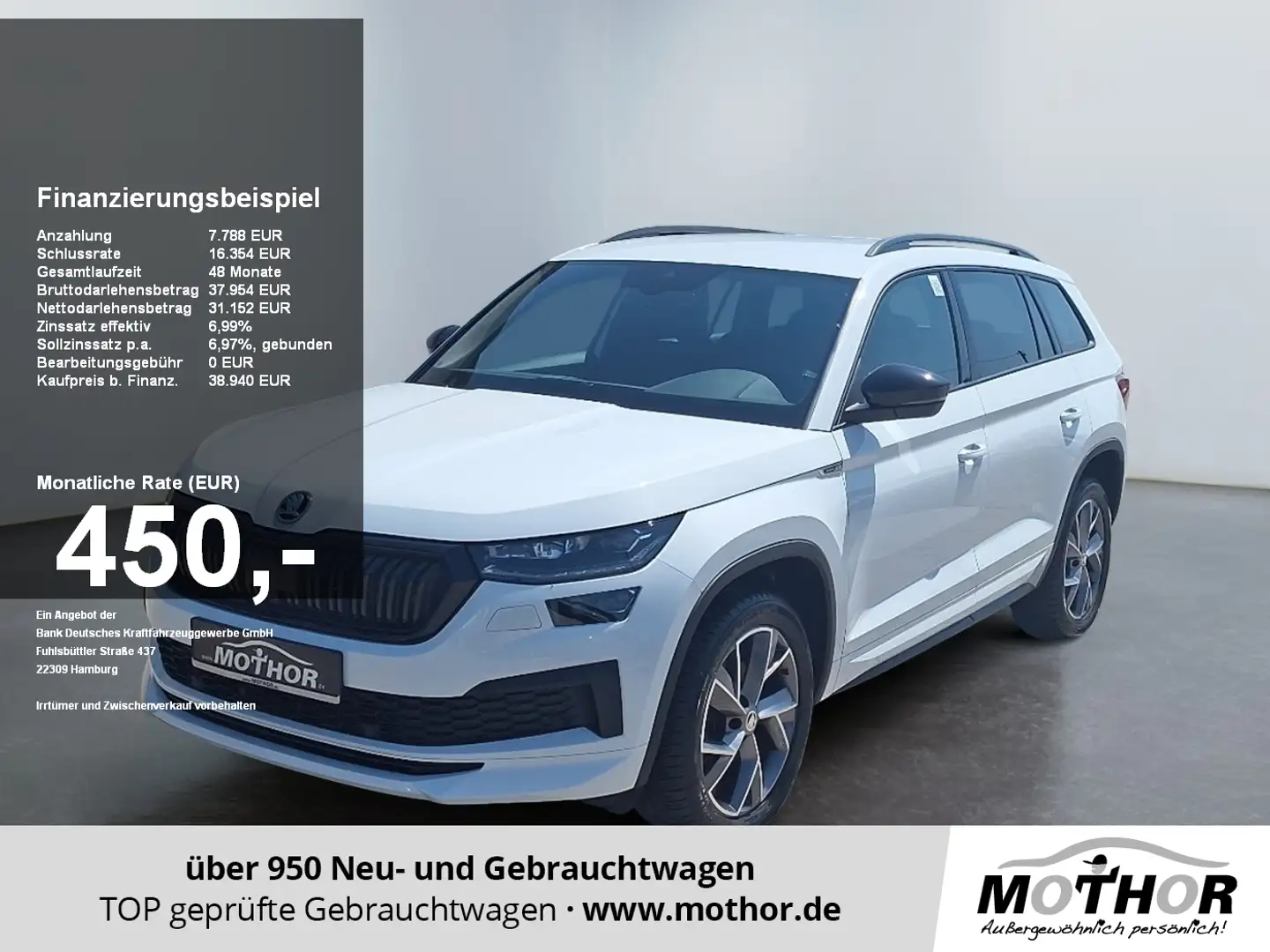 Skoda Kodiaq Sportline 1.5 TSI DSG ACC NAVI 4xSHZ Weiß - 1