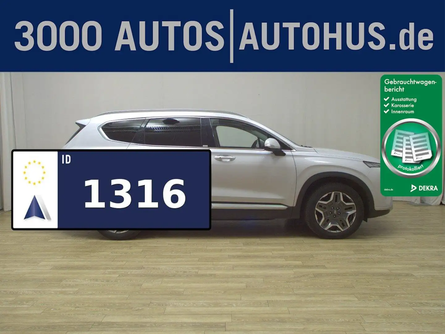 Hyundai SANTA FE 1.6 GDI Hybrid Leder Navi LED Pano RfK Weiß - 1