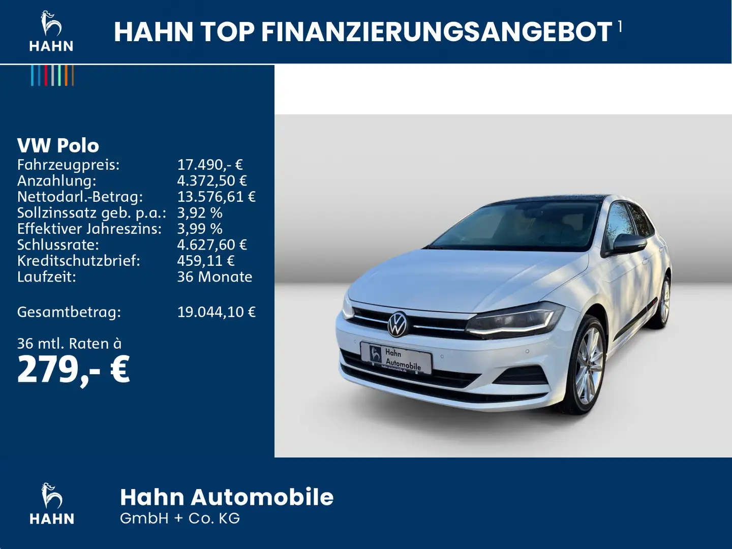 Volkswagen Polo 1.0TSI Comfortline beats LED APP Pano ACC Weiß - 2