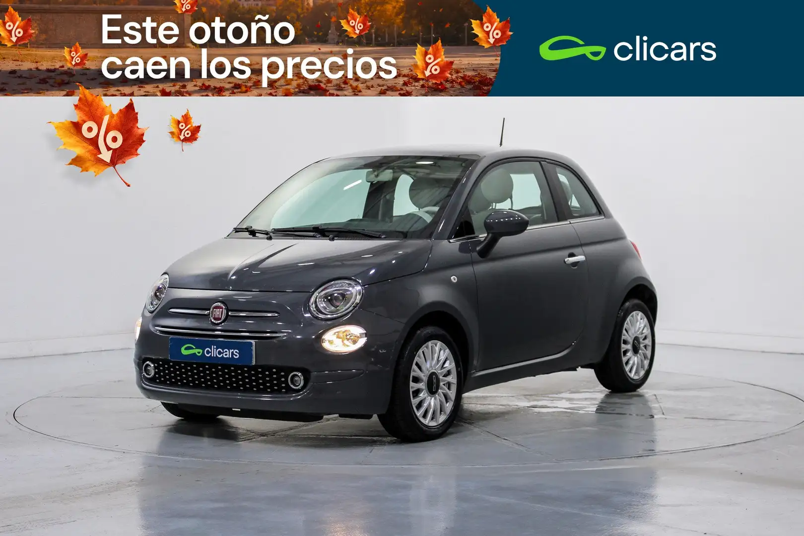 Fiat 500 1.2 Lounge Gris - 1