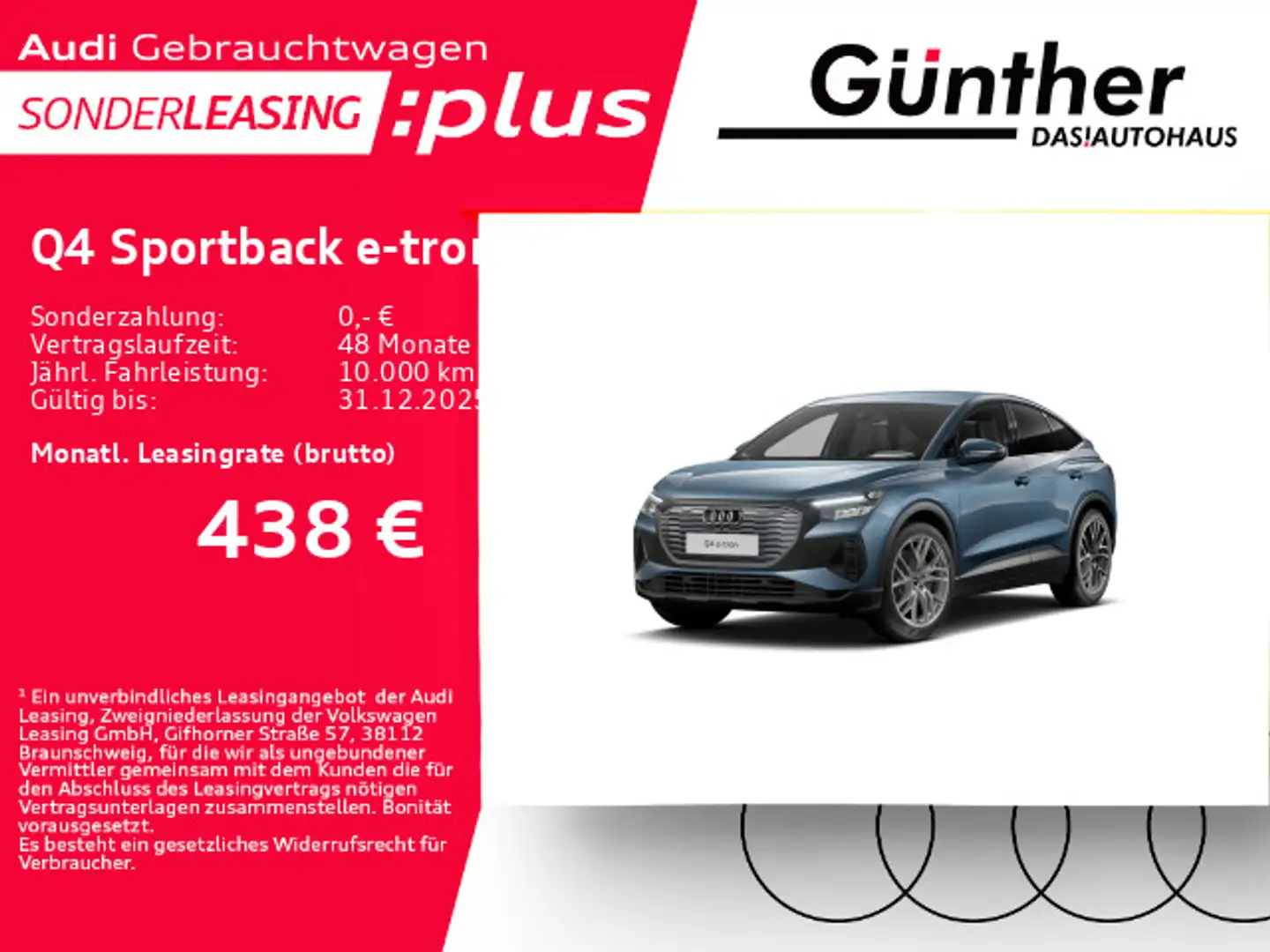 Audi Q4 e-tron 45 S LINE++WINTERRÄDER+AHK++ Blau - 1