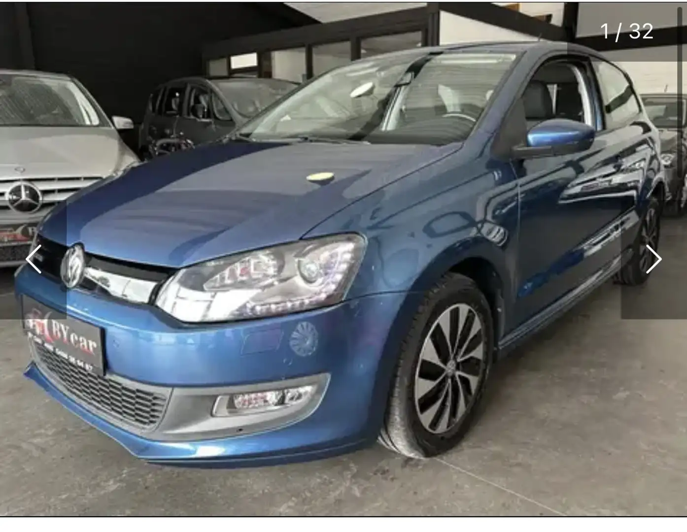 Volkswagen Polo 1.2 (kit sport carosserie) 70 kW Blauw - 1