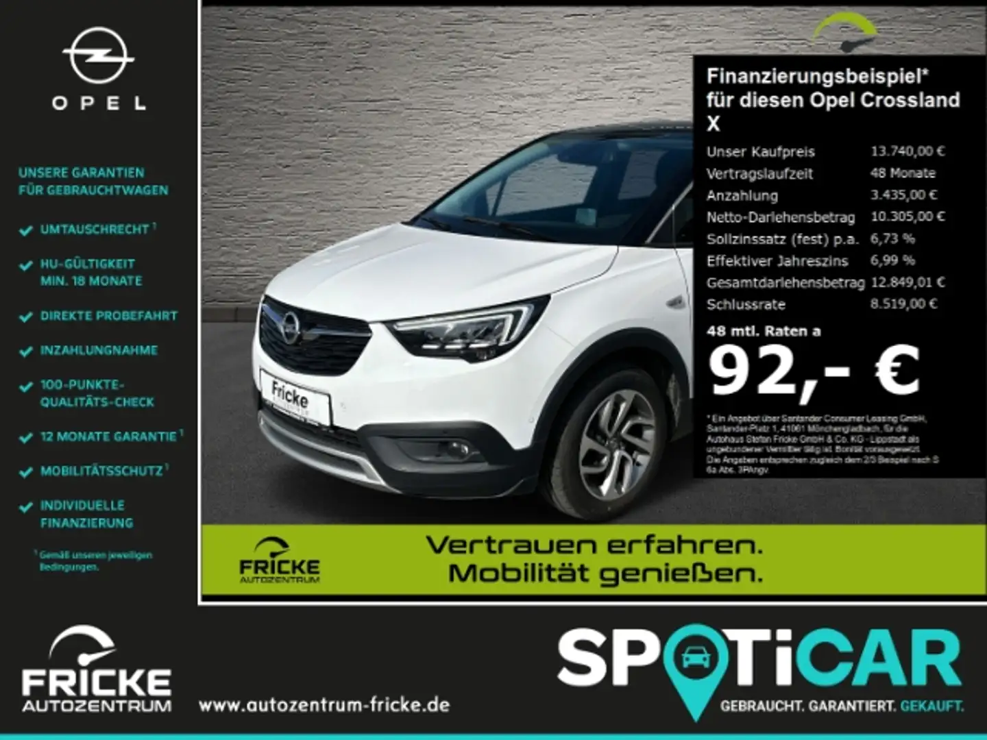 Opel Crossland X Innovation Navi+Head-UP+LED+Sitzheizung+Kamera Bianco - 1