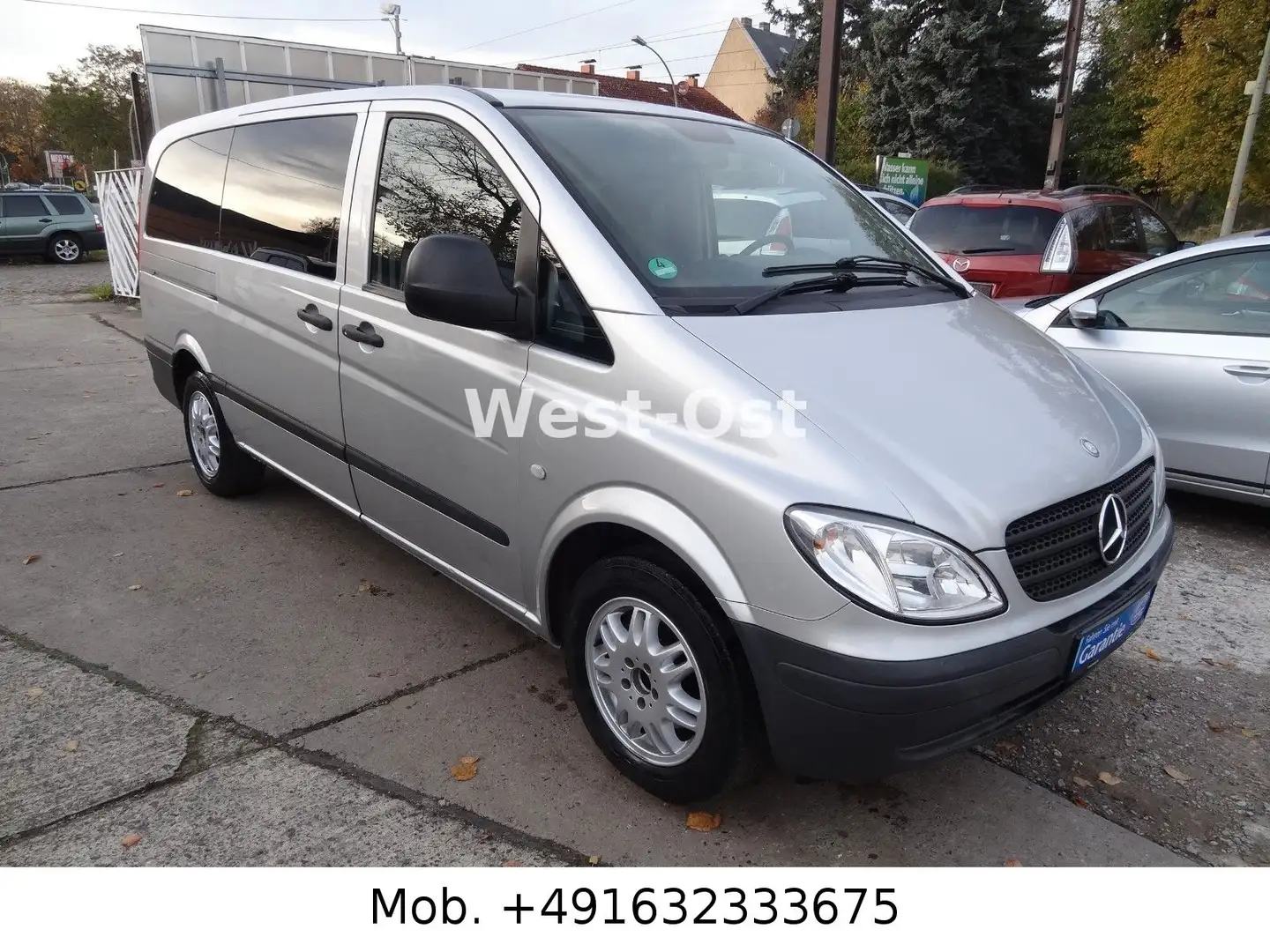 Mercedes-Benz Vito Kombi 115 CDI Lang Klima AHK 9 Sitze 1 Hand Silber - 1