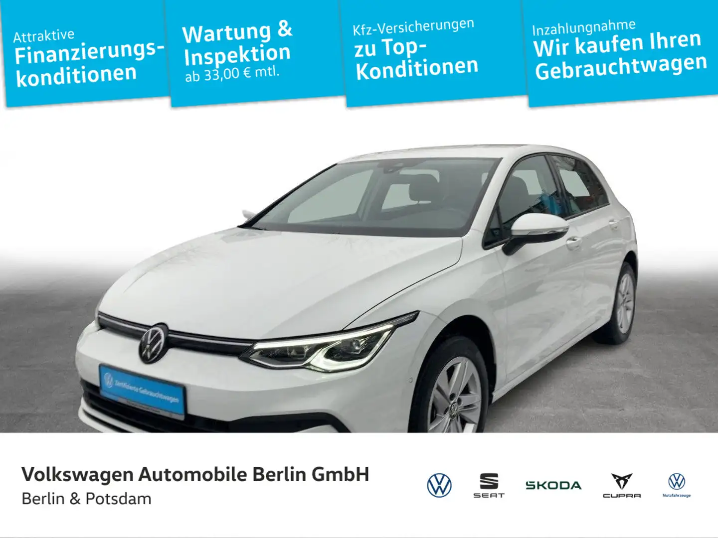 Volkswagen Golf VIII 1.5 TSI Life Navi LED SHZ PDC Weiß - 1