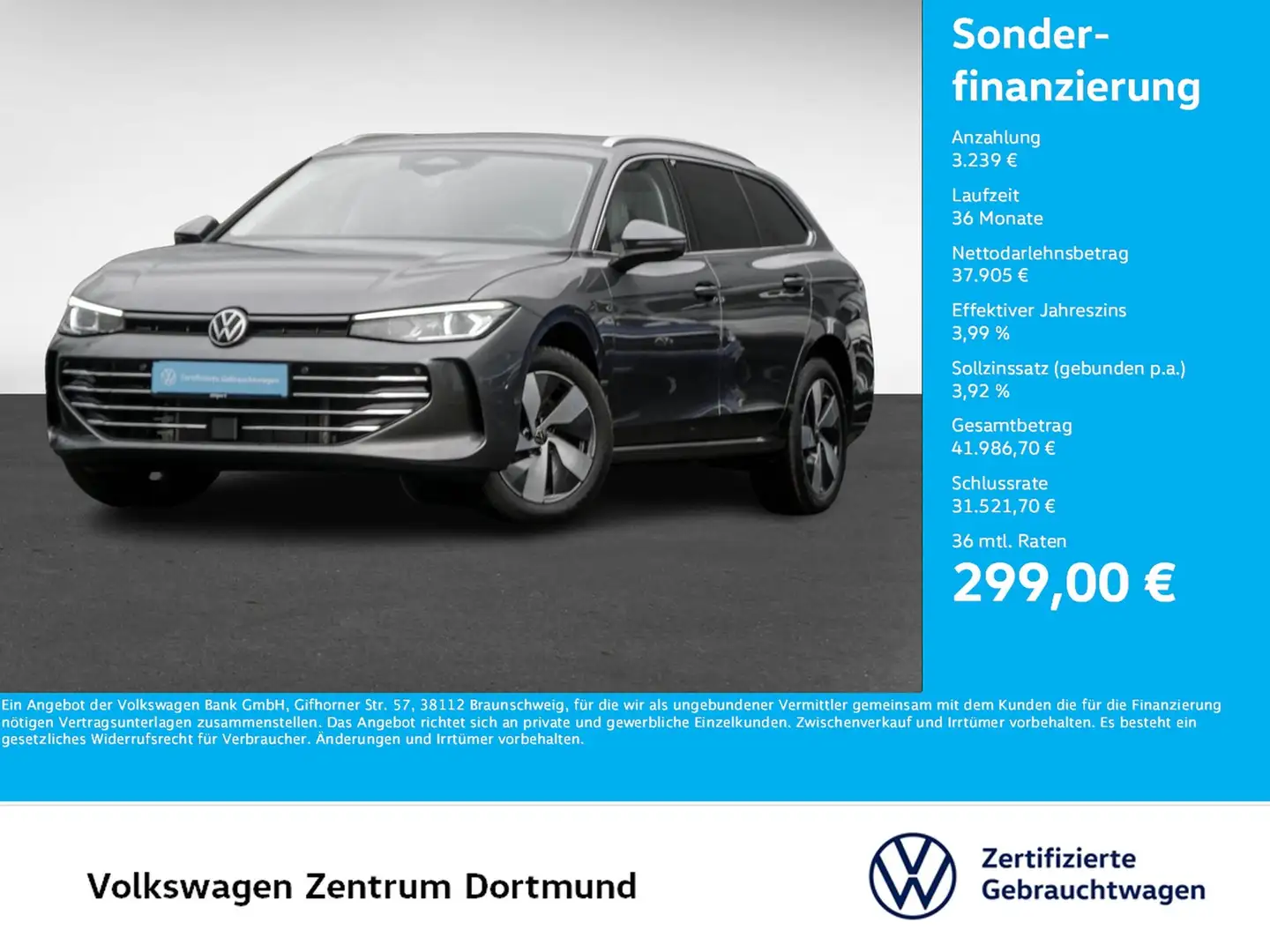 Volkswagen Passat Variant 2.0 ELEGANCE 4X4 NEUES MODELL AHK Grigio - 1