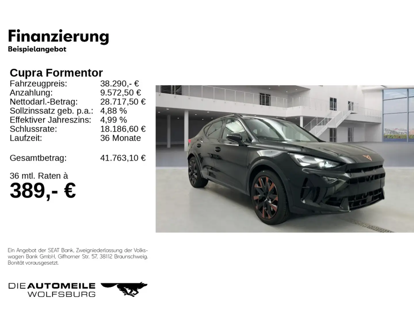 CUPRA Formentor 2.0TSI 4Drive DSG VZ PANO/LED/SITZHZ Schwarz - 2