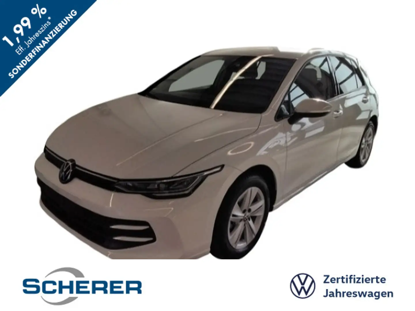 Volkswagen Golf VIII 1.5 eTSI Life DSG RFK IDA Anschlussgar Blanc - 1