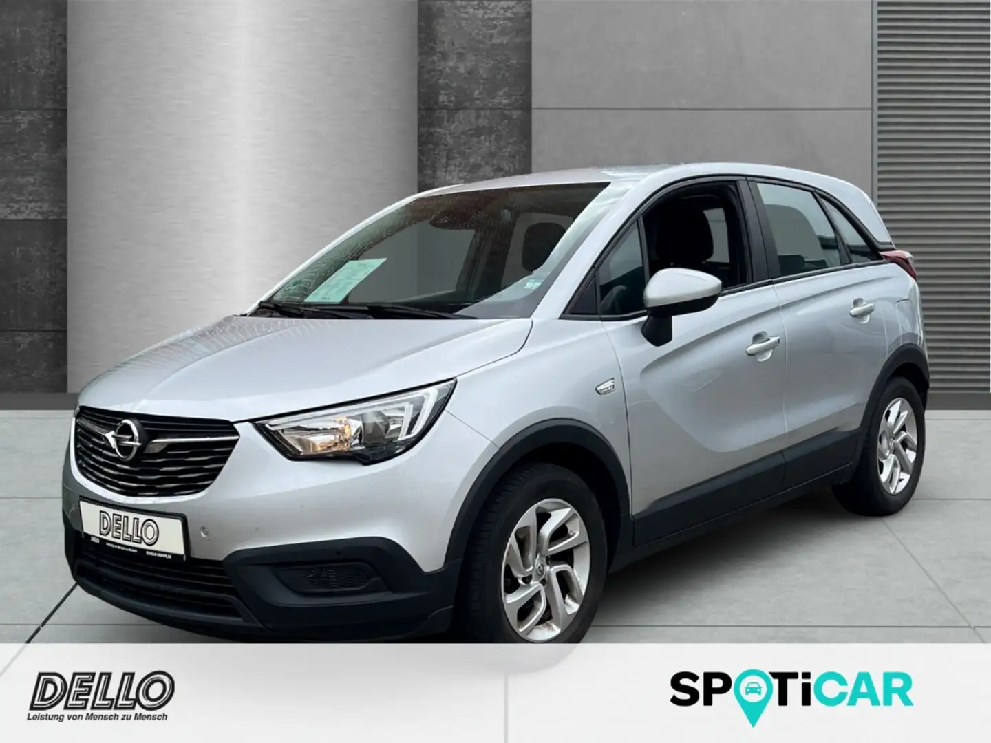 Opel Crossland Edition 1.2 T. Parks.hi,Rückf.k. Sitz.u.Lenkradhzg Silber - 1