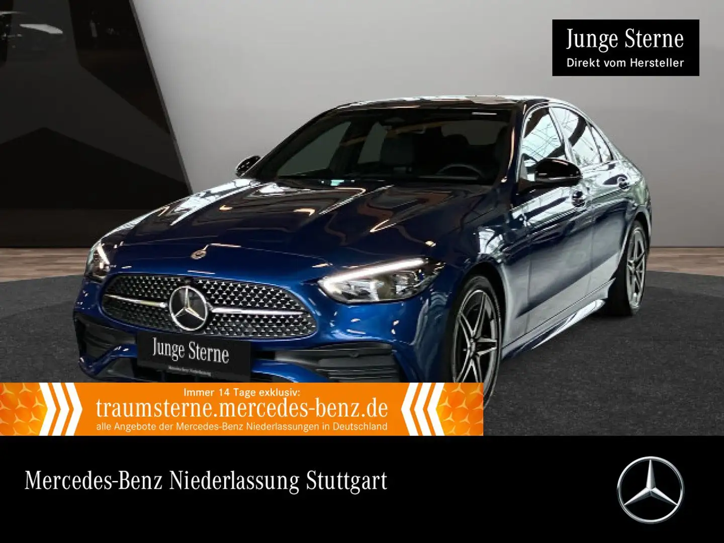 Mercedes-Benz C 200 AMG+NIGHT+PANO+360+TOTW+KEYLESS+9G Blau - 1