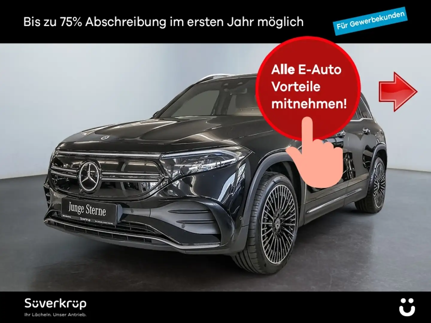Mercedes-Benz EQB 300 4M AMG DISTR PANO SPUR 360 PDC SHZ MEMO Schwarz - 1