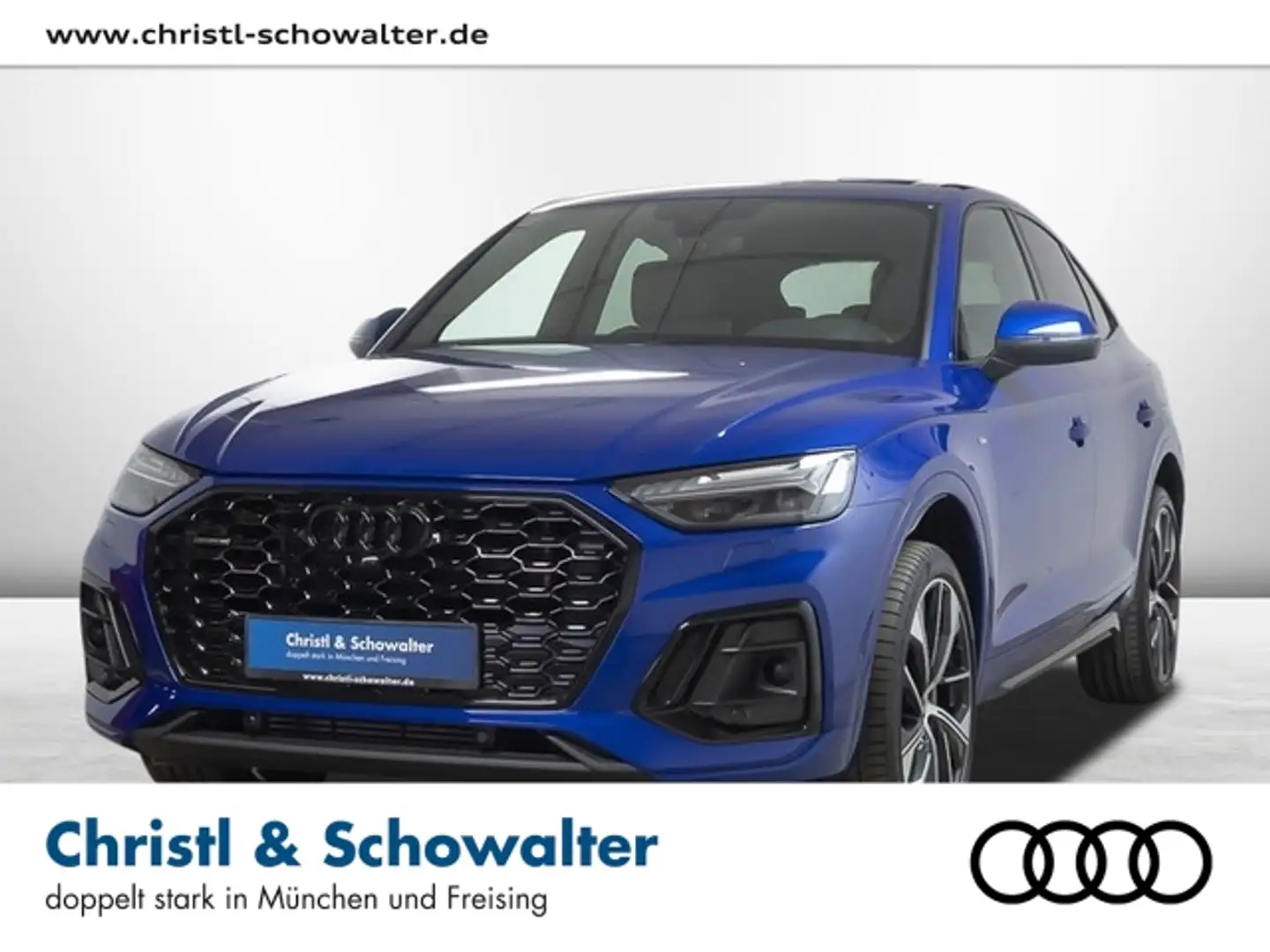 Audi Q5 Sportback 50 TFSIe quattro S line MATRIX Blauw - 1